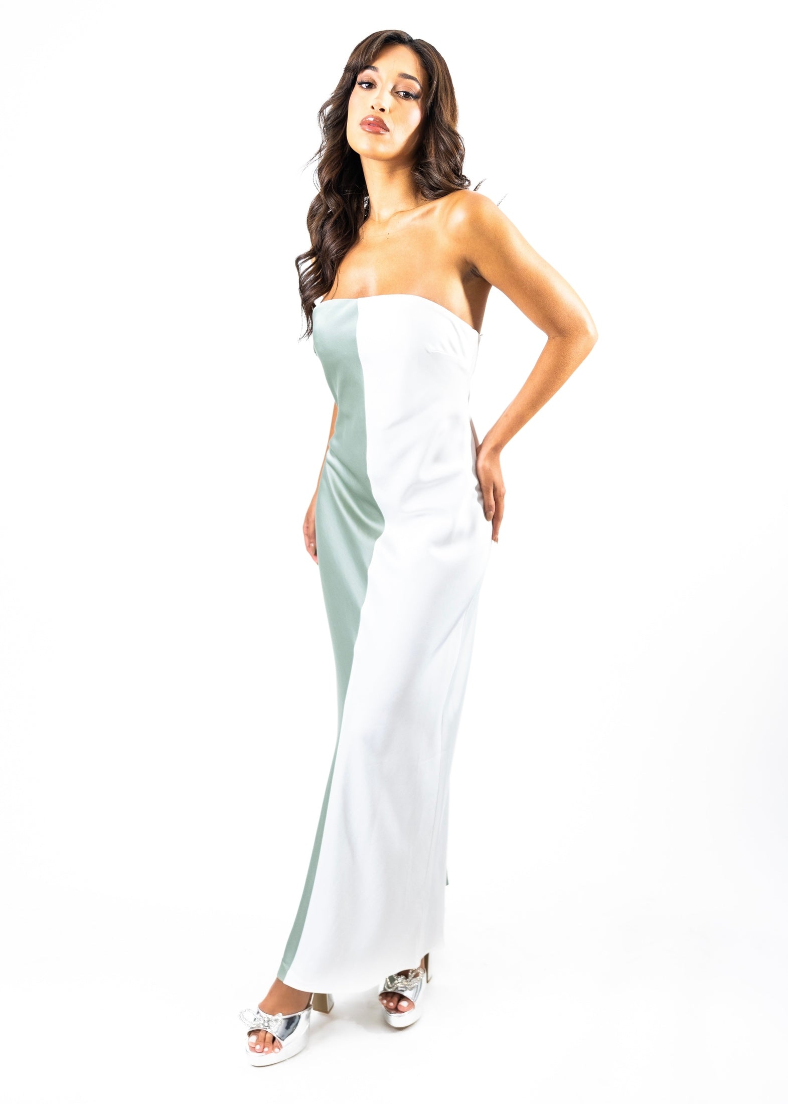 black maxi bandeau dress Black Satin Bandeau Arden Maxi Dress