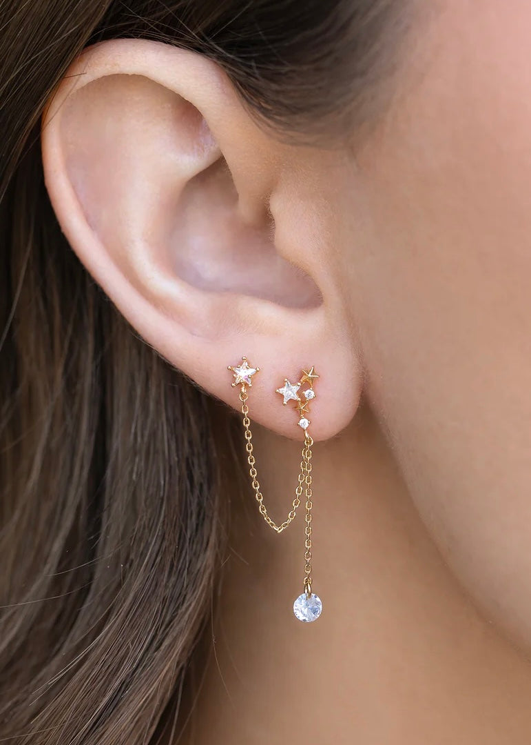 Star Crossed Double Earrings