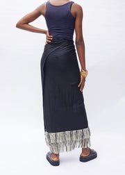 Fringe Maxi Skirt