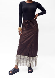 Fringe Maxi Skirt