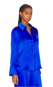 Blue Silk Shirt