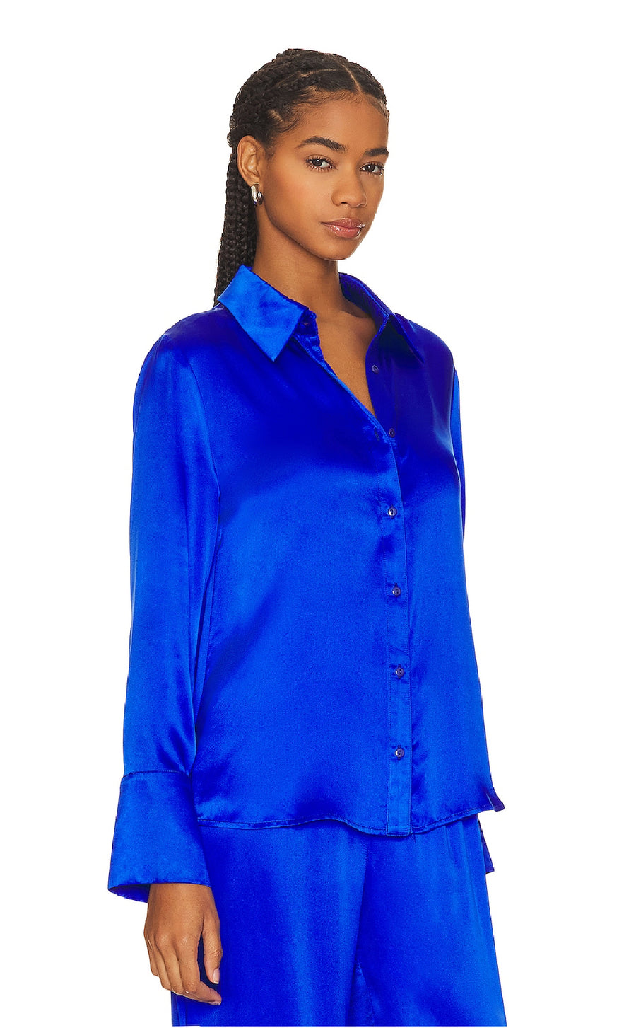 Blue Silk Shirt