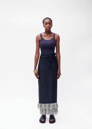 Fringe Maxi Skirt