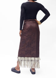 Fringe Maxi Skirt