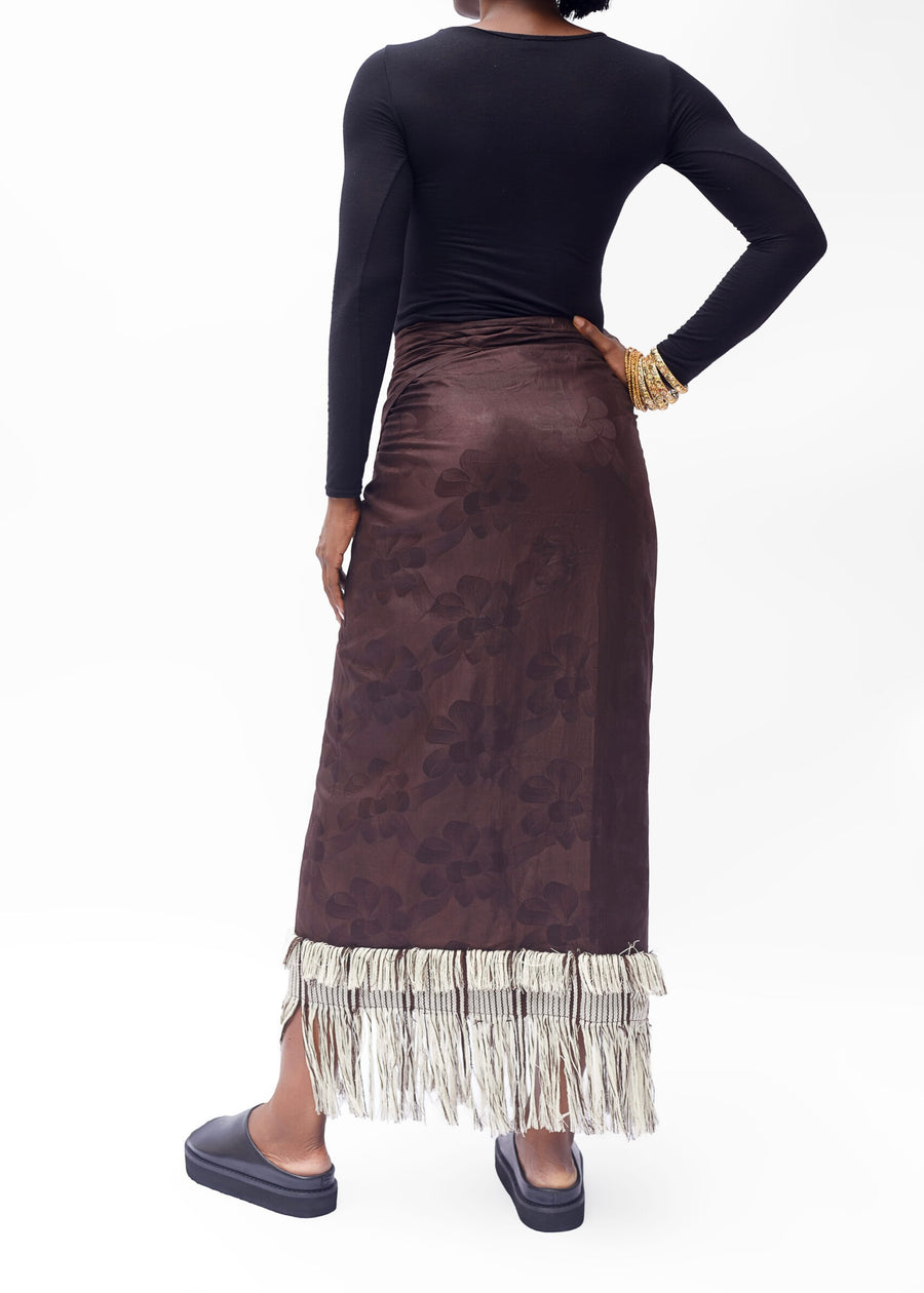 Fringe Maxi Skirt