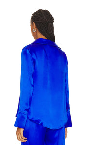 Blue Silk Shirt