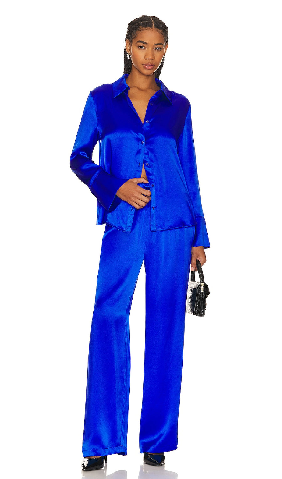 Blue Silk Shirt