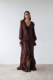Kona Maxi Dress - Chocolate / 4