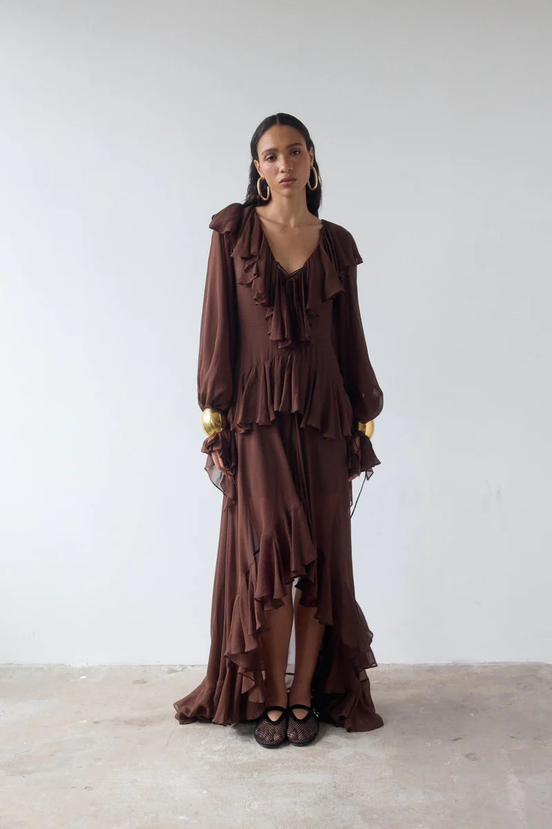 Kona Maxi Dress - Chocolate / 4