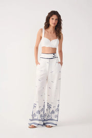 Nautical Embroidered Pants