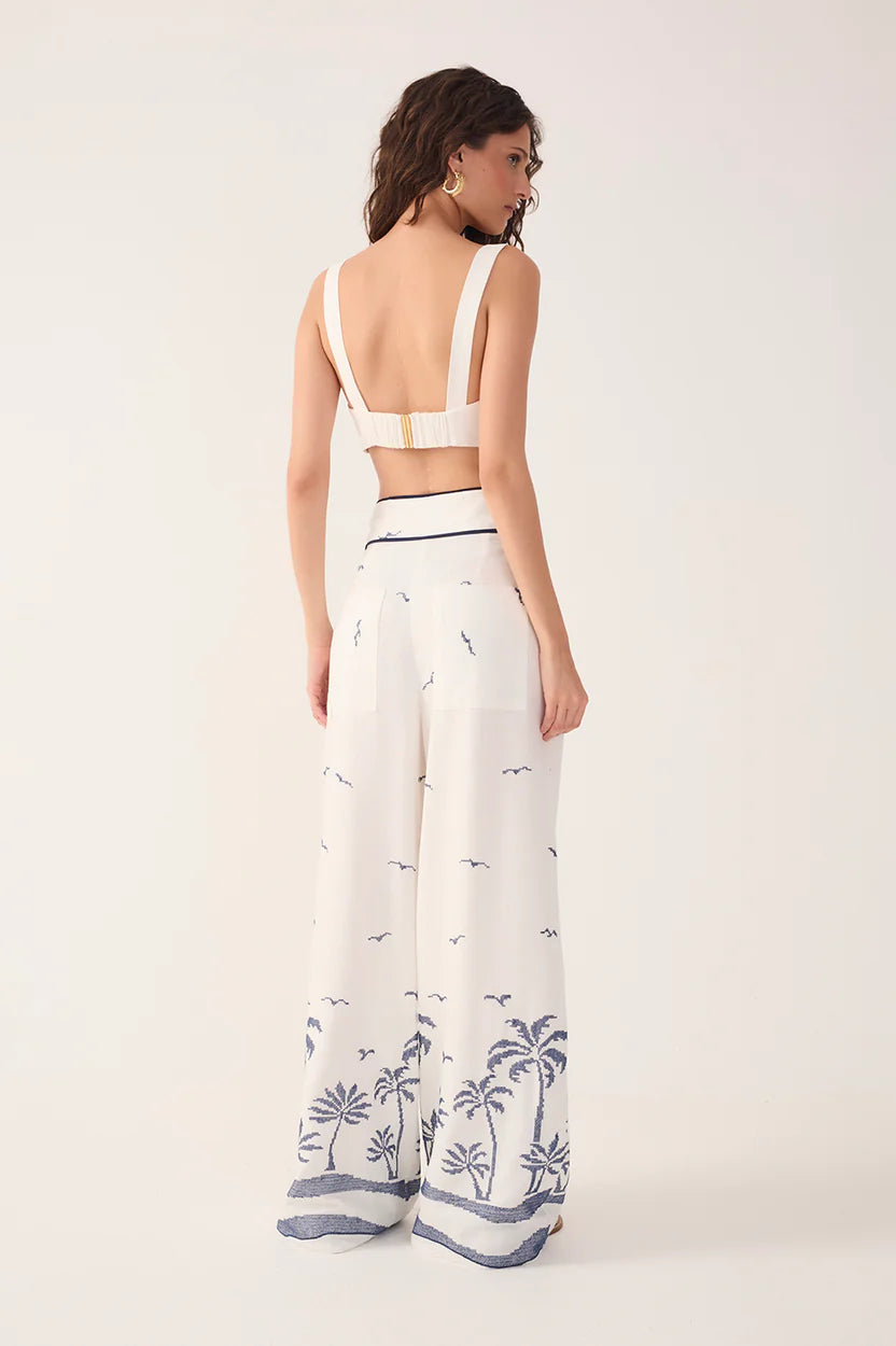 Nautical Embroidered Pants