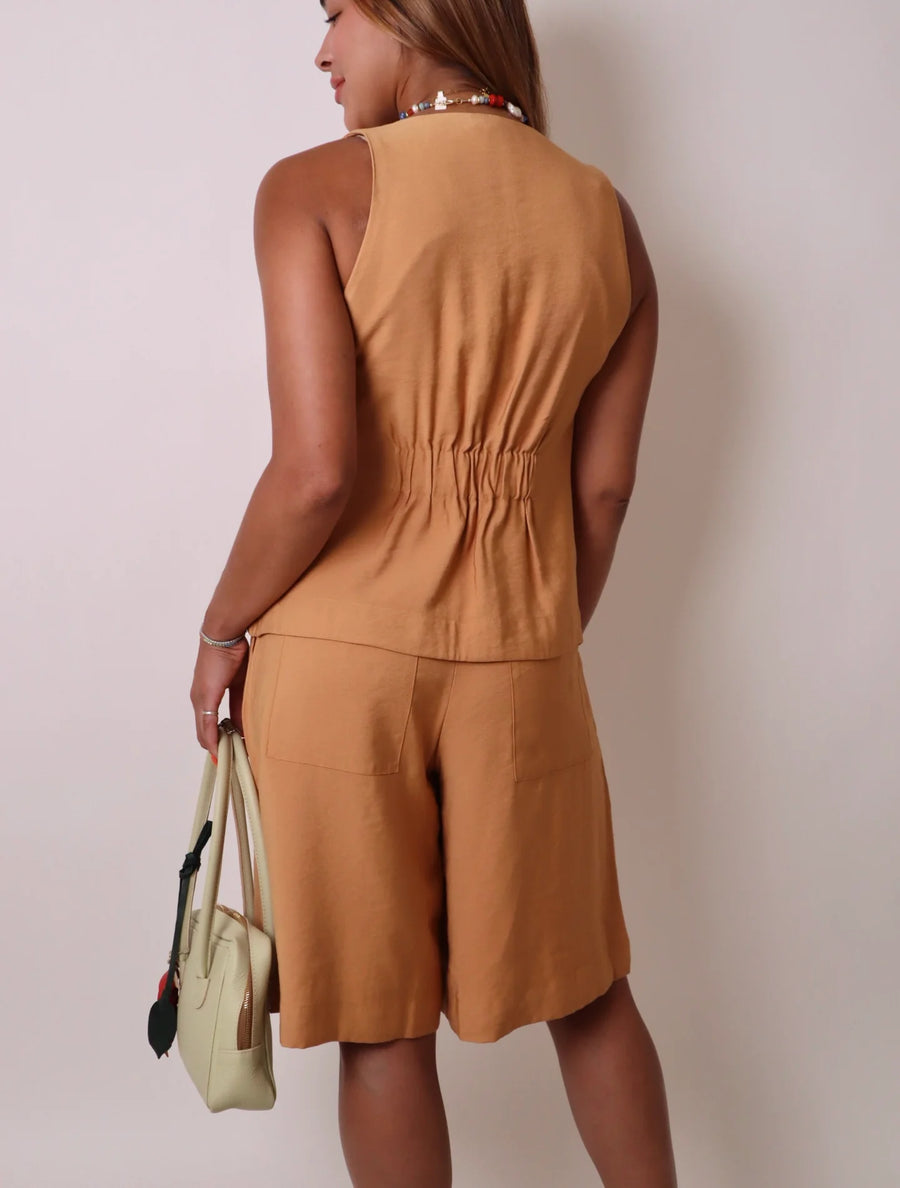 Pleated Bermuda Shorts