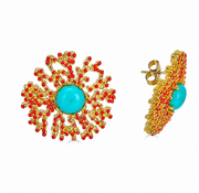 Coral Stone Earrings