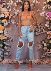 Ashley High Rise Mom Jeans